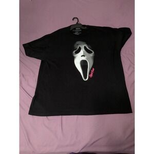 Ghost Face The Icon Of Halloween Black T Shirt Size 2XL Scream Movie Cotton